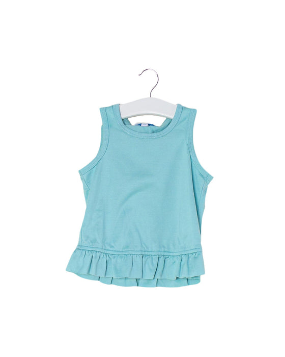 A Teal Sleeveless Tops from Nicholas & Bears in size 6-12M for girl. (Front View)