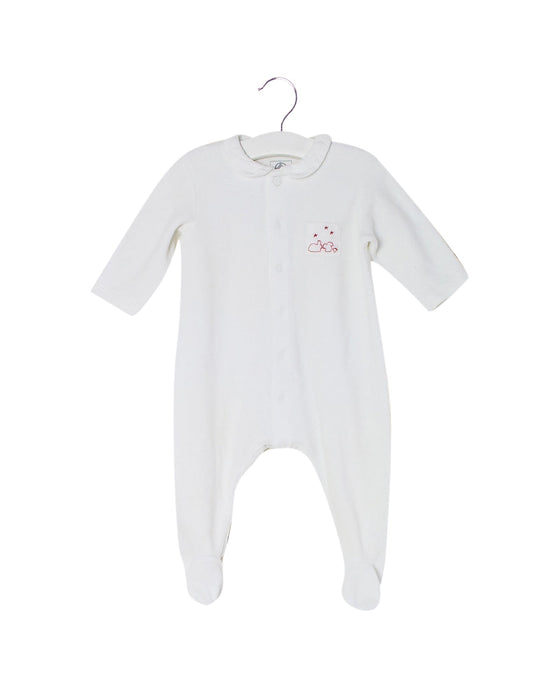 A White Long Sleeve Jumpsuits from Petit Bateau in size 3-6M for neutral. (Front View)
