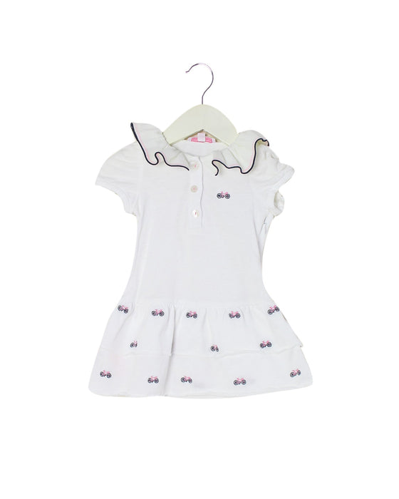 A White Short Sleeve Dresses from Nicholas & Bears in size 6-12M for girl. (Front View)