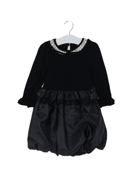 A Black Long Sleeve Dresses from Nicholas & Bears in size 12-18M for girl. (Front View)