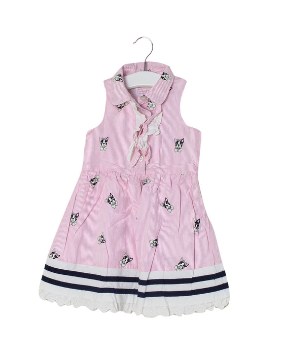 A Pink Sleeveless Dresses from Nicholas & Bears in size 6-12M for girl. (Front View)