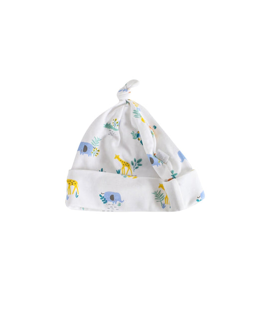 A White Beanies from Jojo Maman Bébé in size 3-6M for boy. (Front View)