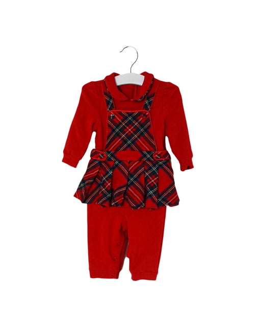 A Red Long Sleeve Jumpsuits from Nicholas & Bears in size 3-6M for girl. (Front View)