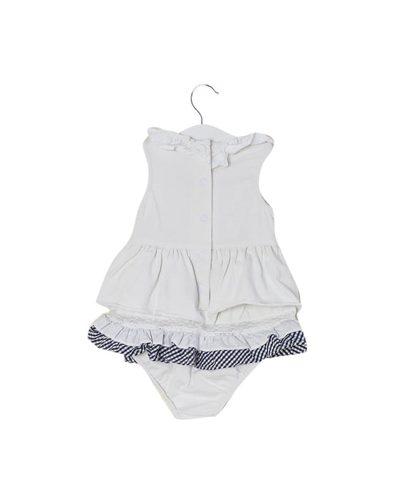 A White Sleeveless Bodysuits from Nicholas & Bears in size 6-12M for girl. (Back View)