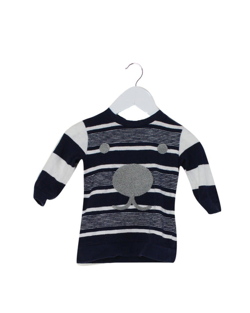 A Navy Knit Sweaters from Seed in size 0-3M for boy. (Front View)