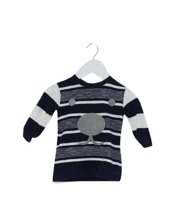 A Navy Knit Sweaters from Seed in size 0-3M for boy. (Front View)