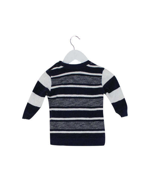 A Navy Knit Sweaters from Seed in size 0-3M for boy. (Back View)