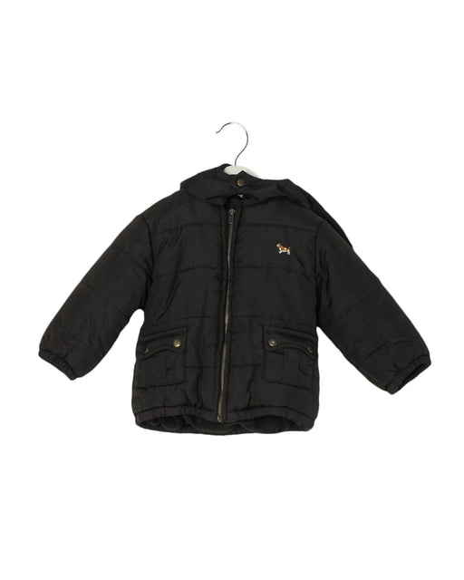 A Brown Puffer/Quilted Jackets from Jacadi in size 6-12M for boy. (Front View)
