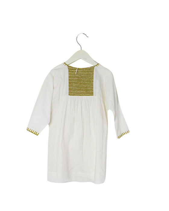 A White Long Sleeve Dresses from Ketiketa in size 4T for girl. (Back View)