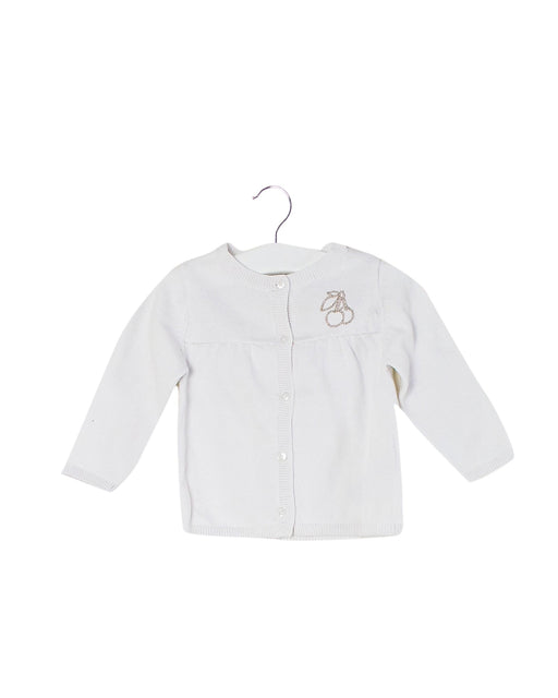 A White Cardigans from Vertbaudet in size 3-6M for girl. (Front View)