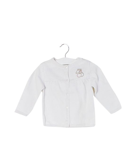 A White Cardigans from Vertbaudet in size 3-6M for girl. (Front View)