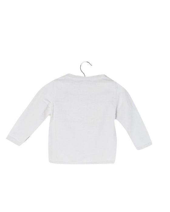A White Cardigans from Vertbaudet in size 3-6M for girl. (Back View)
