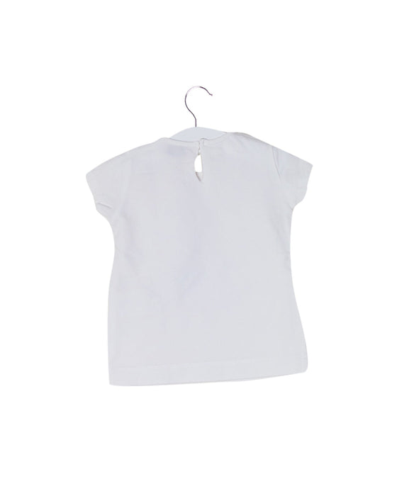 A White Short Sleeve Tops from Monnalisa in size 6-12M for girl. (Back View)