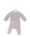 A Red Pyjama Sets from Petit Bateau in size 3-6M for girl. (Front View)