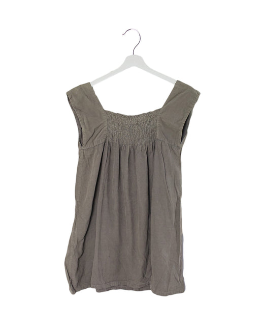 A Grey Sleeveless Dresses from Bonpoint in size 10Y for girl. (Front View)