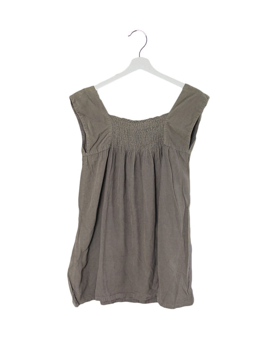 A Grey Sleeveless Dresses from Bonpoint in size 10Y for girl. (Front View)
