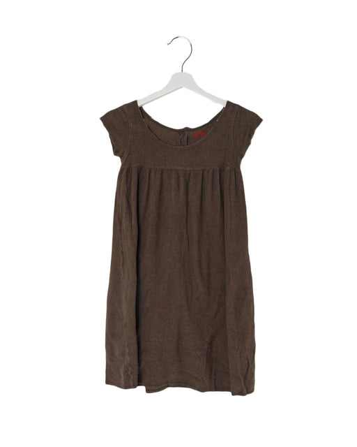 A Brown Short Sleeve Dresses from Bonpoint in size 10Y for girl. (Front View)