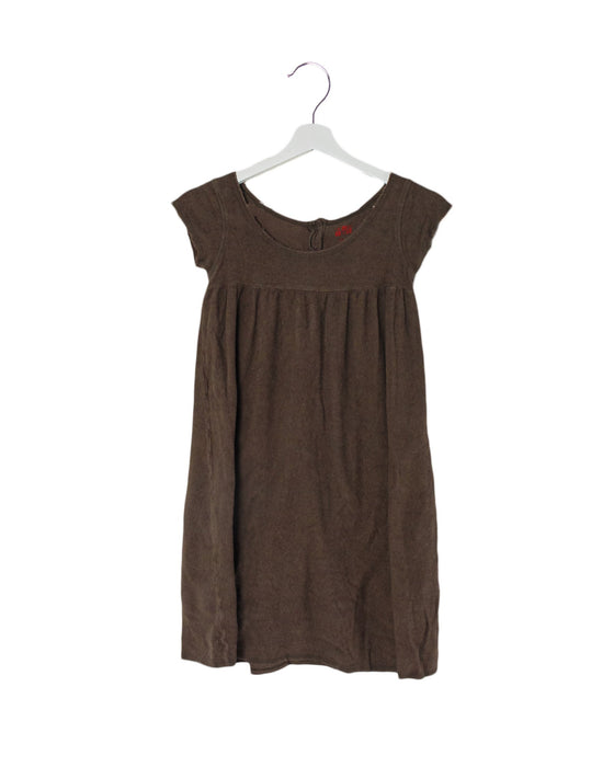 A Brown Short Sleeve Dresses from Bonpoint in size 10Y for girl. (Front View)