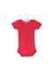 A Pink Short Sleeve Bodysuits from Petit Bateau in size 0-3M for girl. (Front View)