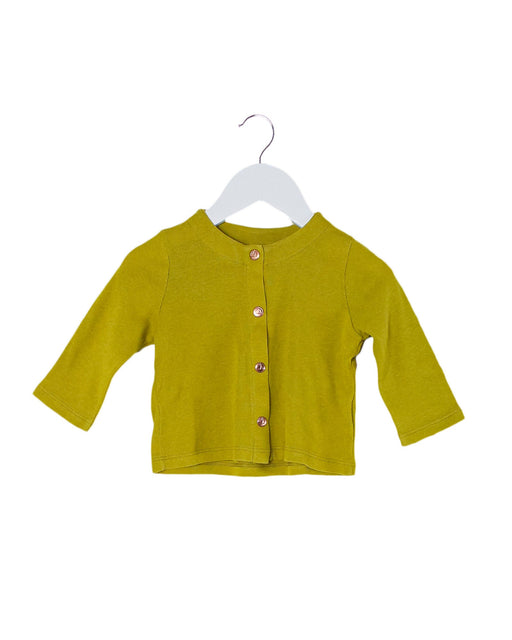 A Yellow Cardigans from Petit Bateau in size 3-6M for girl. (Front View)