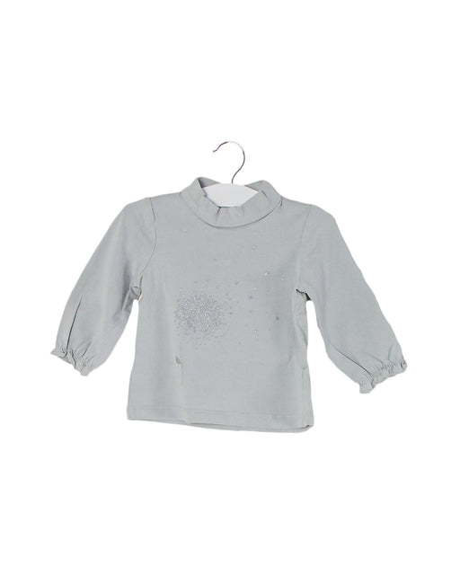 A Grey Long Sleeve Tops from Vertbaudet in size 3-6M for girl. (Front View)