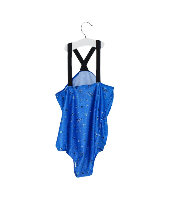 A Blue Swimsuits from Opening Ceremony x A For Apple  in size 6T for girl. (Back View)