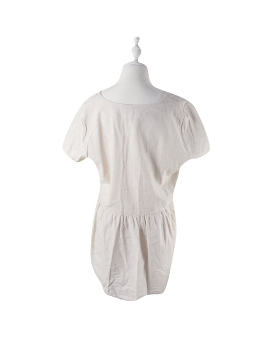 A Beige Short Sleeve Tops from Seraphine in size L for women. (Back View)