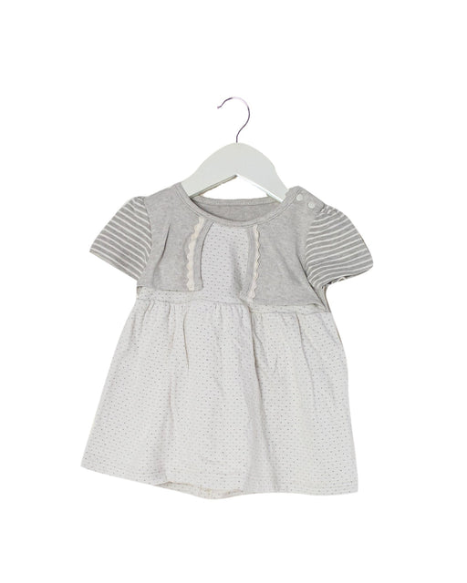 A Grey Short Sleeve Dresses from Natures Purest in size 3-6M for girl. (Front View)