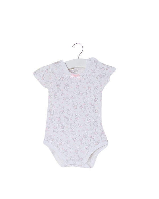 A Pink Short Sleeve Bodysuits from Chicco in size 6-12M for girl. (Front View)