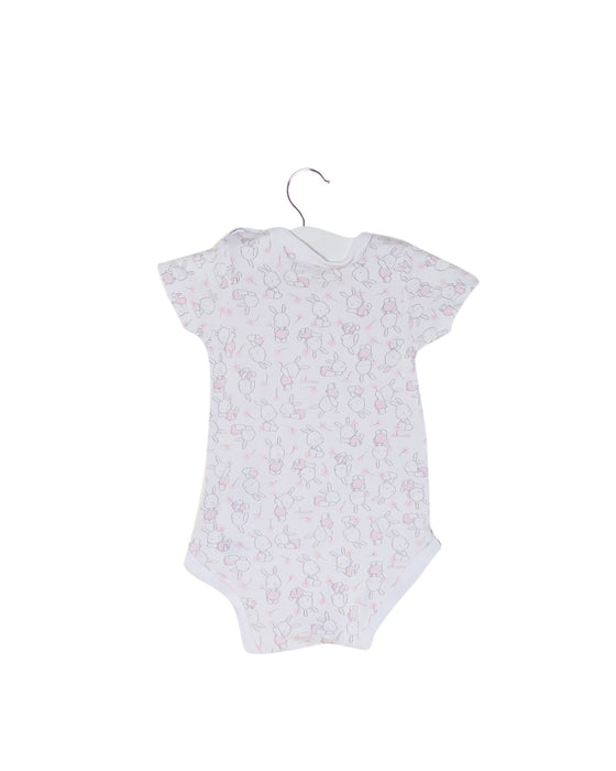 A Pink Short Sleeve Bodysuits from Chicco in size 6-12M for girl. (Back View)