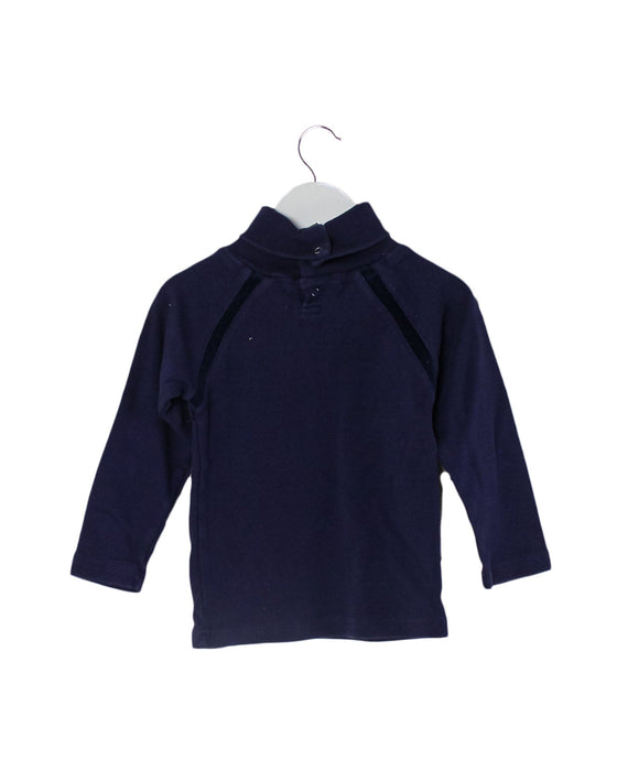 A Navy Long Sleeve Tops from Milk on the Rocks in size 4T for boy. (Back View)