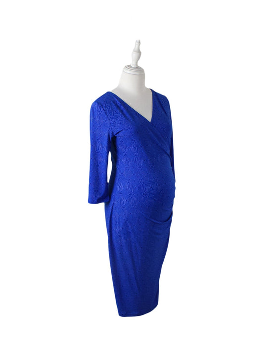 A Blue Short Sleeve Dresses from LoveIt in size S for women. (Front View)