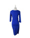 A Blue Short Sleeve Dresses from LoveIt in size S for women. (Back View)