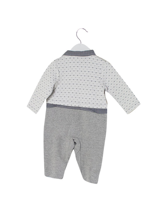 A Grey Long Sleeve Jumpsuits from Chickeeduck in size 6-12M for boy. (Back View)
