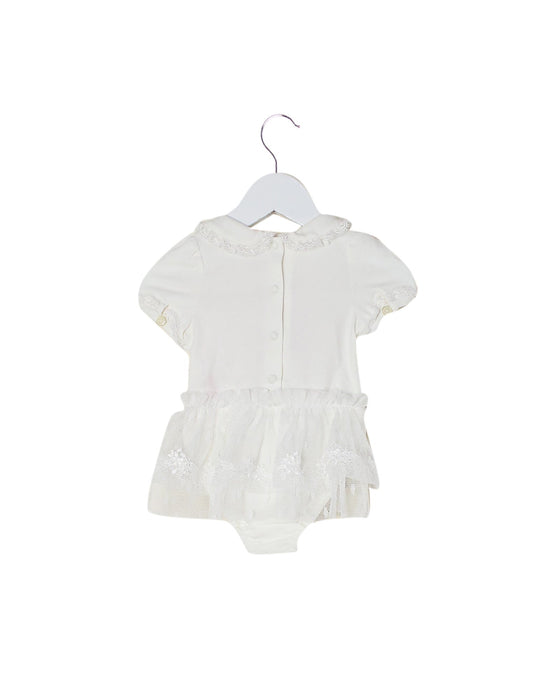 A White Short Sleeve Bodysuits from Nicholas & Bears in size 3-6M for girl. (Back View)