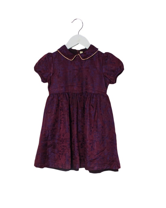 A Purple Short Sleeve Dresses from Alviero Martini in size 4T for girl. (Front View)