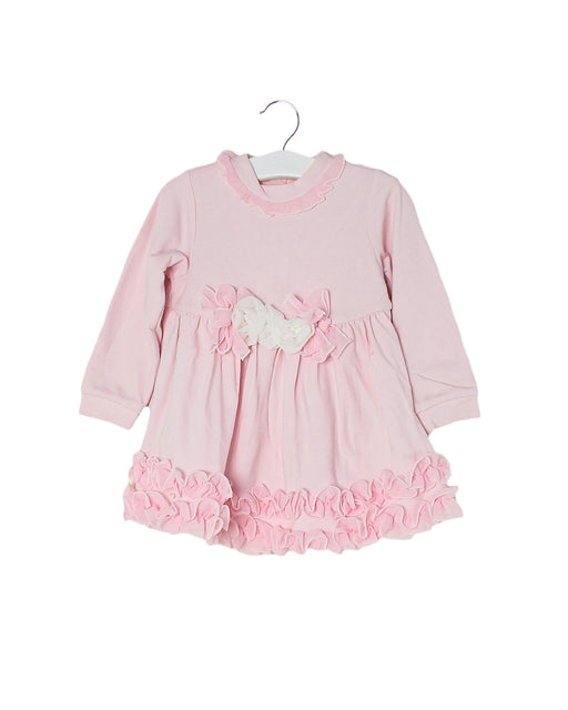 A Pink Long Sleeve Dresses from Chickeeduck in size 6-12M for girl. (Front View)