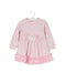 A Pink Long Sleeve Dresses from Chickeeduck in size 6-12M for girl. (Front View)