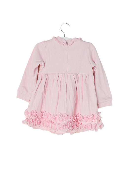 A Pink Long Sleeve Dresses from Chickeeduck in size 6-12M for girl. (Back View)