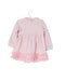 A Pink Long Sleeve Dresses from Chickeeduck in size 6-12M for girl. (Back View)
