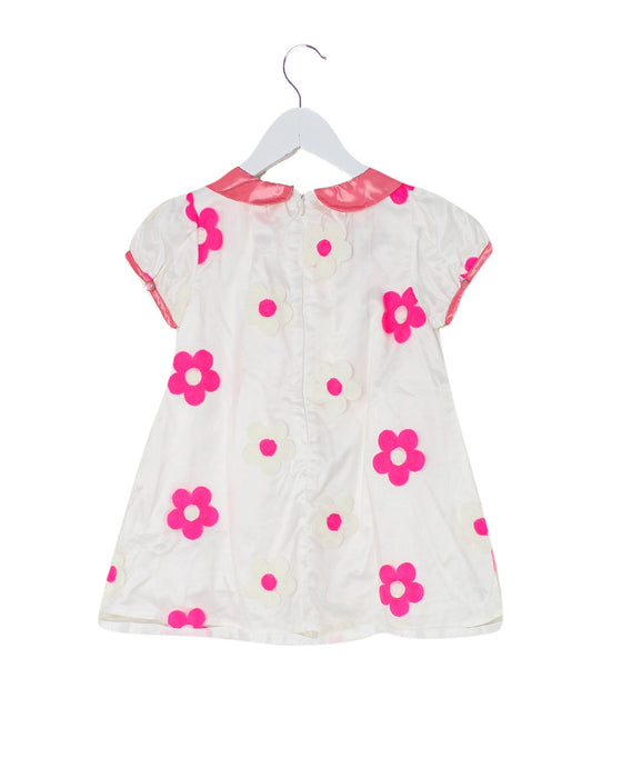 A Ivory Short Sleeve Dresses from Chickeeduck in size 18-24M for girl. (Back View)
