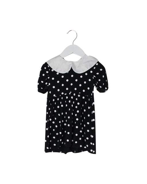 A Black Short Sleeve Dresses from The Tiny Universe in size 6-12M for girl. (Front View)