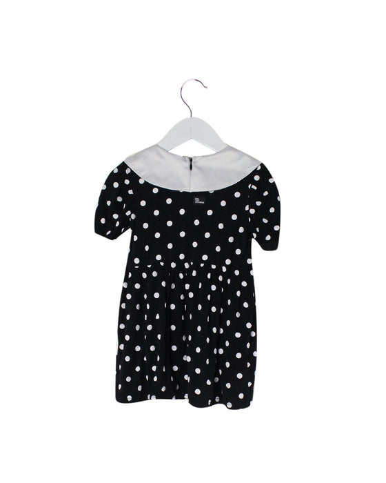 A Black Short Sleeve Dresses from The Tiny Universe in size 6-12M for girl. (Back View)