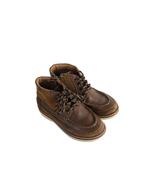 A Brown Casual Boots from Mayoral in size 7Y for boy. (Front View)