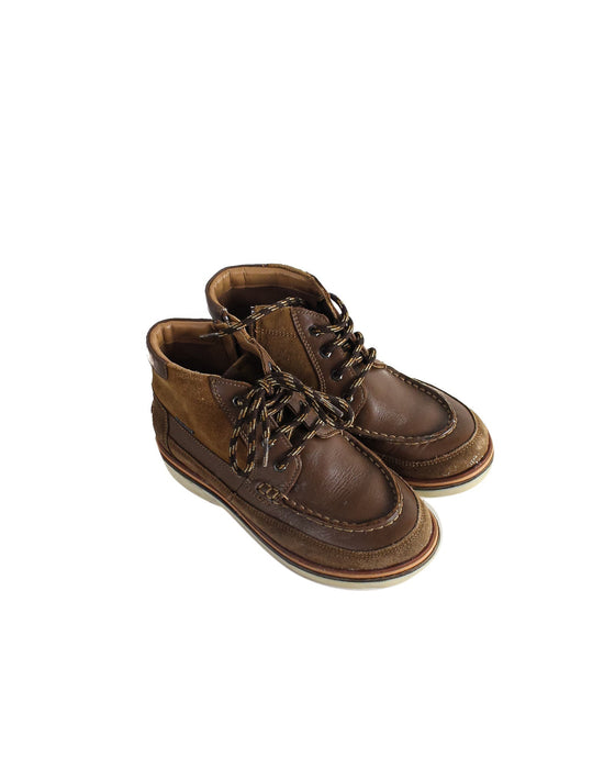 A Brown Casual Boots from Mayoral in size 7Y for boy. (Front View)