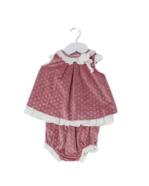 A Pink Sleeveless Tops from Nanos in size 0-3M for girl. (Front View)