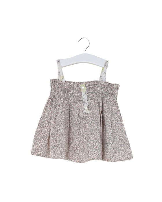 A Pink Sleeveless Tops from Bonpoint in size 6-12M for girl. (Front View)