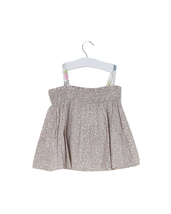 A Pink Sleeveless Tops from Bonpoint in size 6-12M for girl. (Back View)