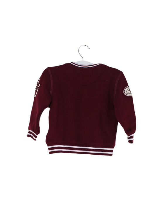 A Burgundy Crewneck Sweatshirts from Ralph Lauren in size 3-6M for boy. (Back View)
