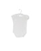 A White Short Sleeve Bodysuits from CIGOGNE Bébé in size 6-12M for girl. (Front View)